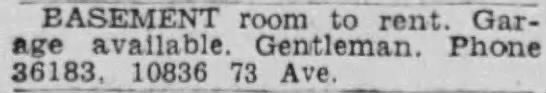 Gideon and Flora Turcotte, a retired couple, occupied in the house in 1957. They rented a basement room to help make ends meet.