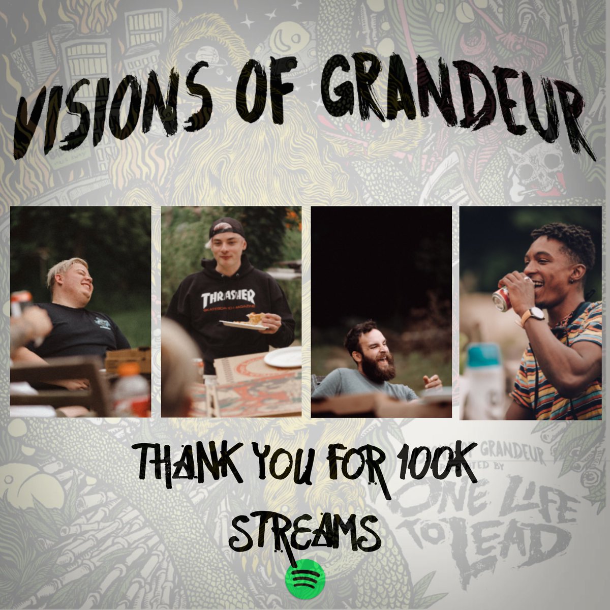 Our little baby VoG just hit 100k streams on Spotify. Thank you all so much for everything.