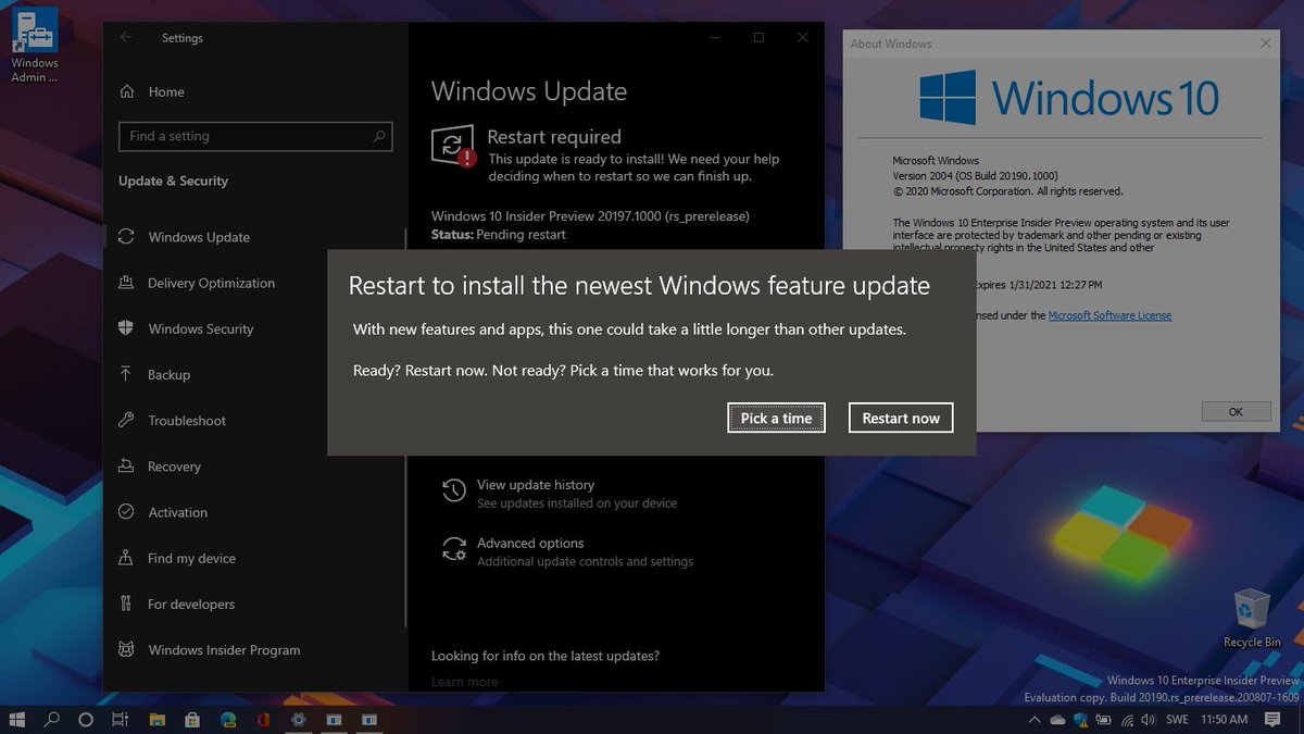 WZorNET's tweet photo. 🖥️#Lenovo #ThinkPad X230 Windows 10 Enterprise,⚗️#ActiveDevelopmentBranch🏗️#InsiderPreviewBuild /20190.1000.rs_prerelease.200807-1609/ https://t.co/2tSxDsuFtH👉🏗️#InsiderPreviewBuild /20197.1000.rs_prerelease.200818-1420/ in the 👨🔧#DevChannel🚀 formerly known as the #FastRing✌️😏 https://t.co/6L4CiuF3mF