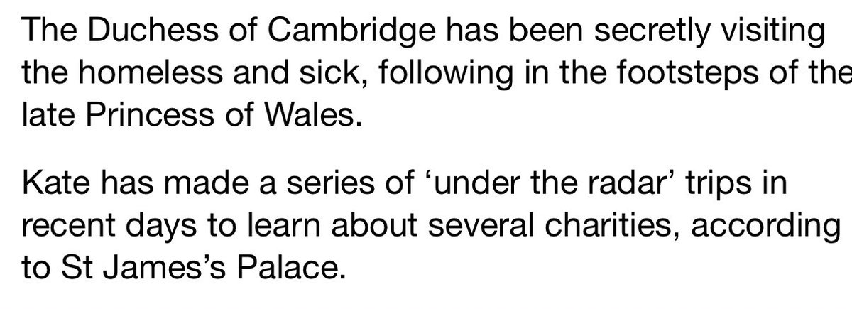 When picking her patronage’s, Kate made several visits to different charities so she could be sure of which causes to support and also see the brilliant work charities were doing.