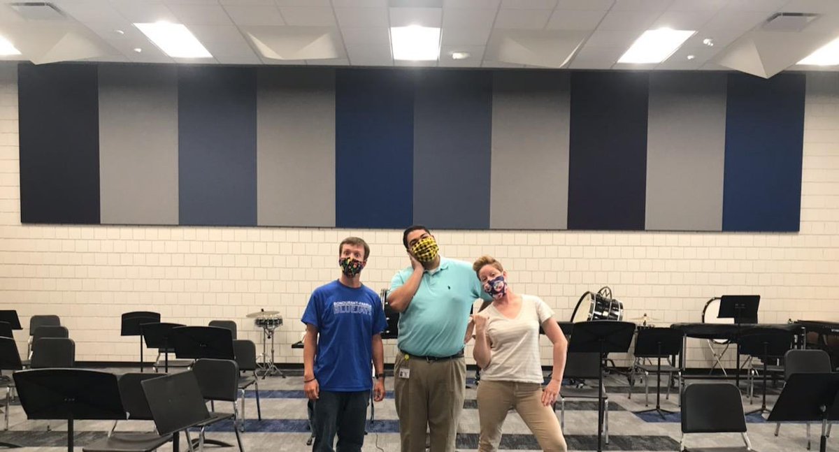 BFMSBand's tweet photo. The new middle school band room is ROCKIN'! Along with those 3 awesome teachers. Thank you Bondurant for all the support that made this new space possible for us. https://t.co/m6KZU51z6o