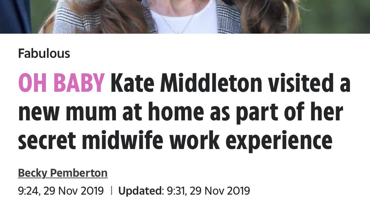 Although we heard about her work experience at a hospital maternity unit, we never saw pictures of her private visits to the home of a new mum