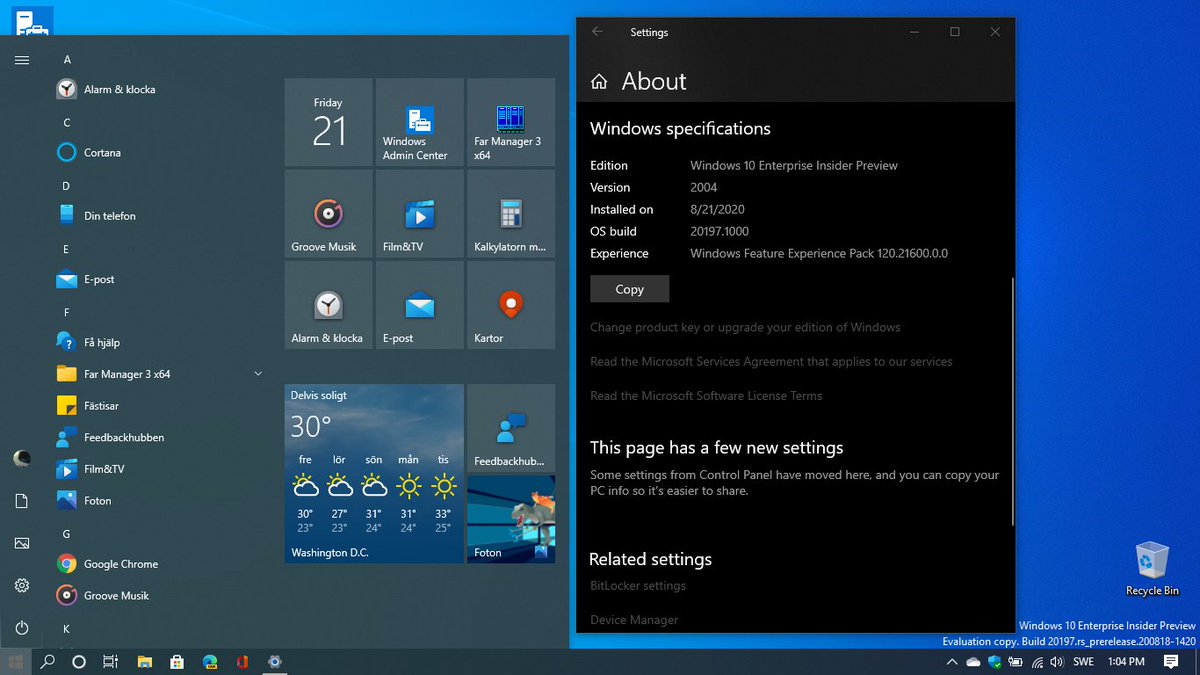 WZorNET's tweet photo. 🖥️#Lenovo #ThinkPad X230 Windows 10 Enterprise,⚗️#ActiveDevelopmentBranch🏗️#InsiderPreviewBuild /20190.1000.rs_prerelease.200807-1609/ https://t.co/2tSxDsuFtH👉🏗️#InsiderPreviewBuild /20197.1000.rs_prerelease.200818-1420/ in the 👨🔧#DevChannel🚀 formerly known as the #FastRing✌️😏 https://t.co/6L4CiuF3mF