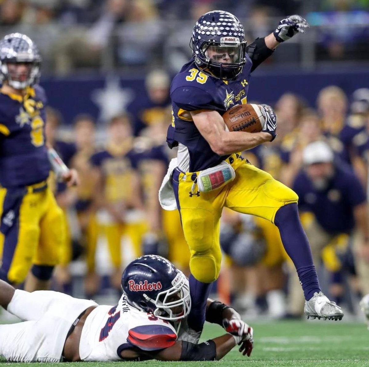 milesdunklin's tweet photo. A player with unmatched toughness and will to win, Paxton Alexander reminds us there’s 35 days until Scot football on @GameOnSportsPro #txhsfb https://t.co/aog0wTOvWF