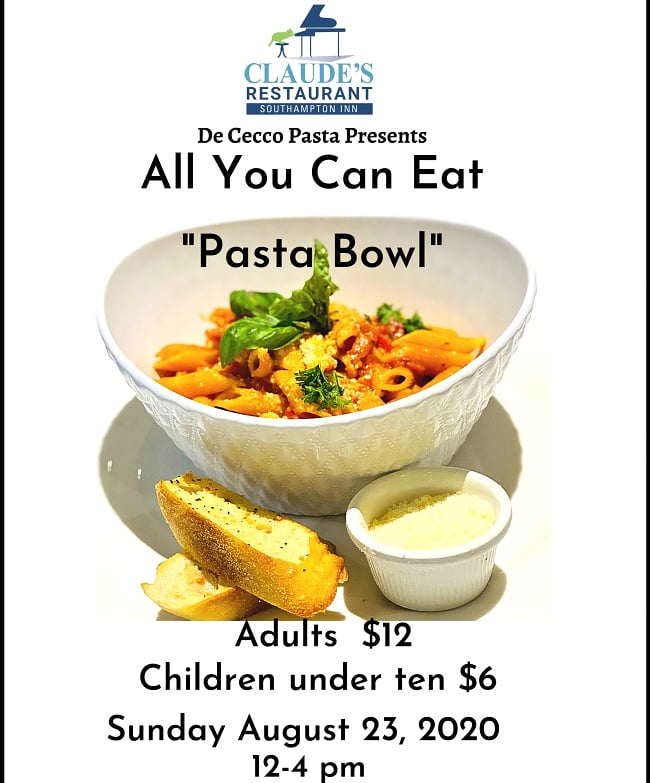 JustinCeravolo's tweet photo. Plans this Sunday? Feel free to stop by the @southampton_inn in the afternoon for an all you can eat pasta event sponsored by #dececcopasta. Hope you all are doing well. #hamptons #events #hamptonsevents #allyoucaneat https://t.co/s2DlKAq96k
