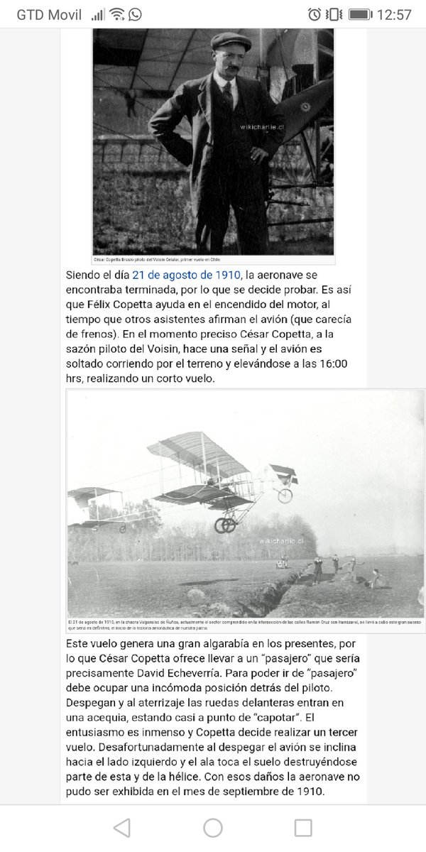 ACEJAT's tweet photo. #ANIVERSARIODGAC21agosto
21 de agosto de 1910, primer vuelo de una aeronave en Chile. Despegue y aterrizaje exitoso de los hermanos  Félix y César COPETTA, en chacra Valparaíso, actualmente comuna de Ñuñoa, Parque Ramón Cruz.
Feliz día de aniversario. https://t.co/MJPILrviVI