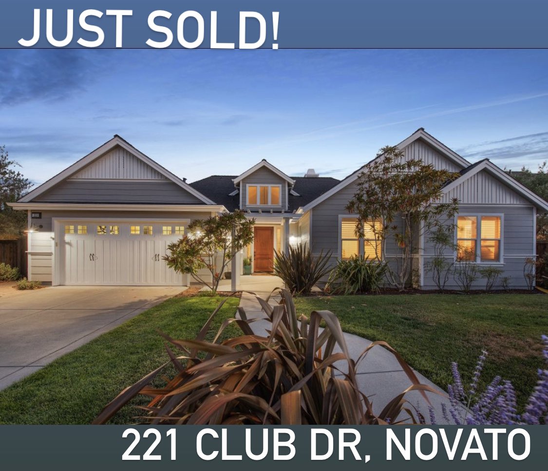This COVID market is crazy busy! I just closed this highly sought after single story that immediately received a super clean offer, OVER the asking price! The seller was stoked and it closed seamlessly.  

JUST SOLD!! 221 Club Dr, Novato | $1,660,000

#marin #marinrealestate