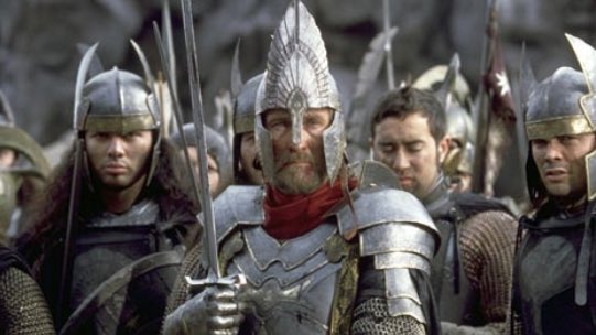 Elendil, the leader of those Numenoreans who remained faithful to Illuvatar and refused to listen to Sauron escaped to Middle Earth and founded the kingdoms of Gondor in the South and Arnor in the North