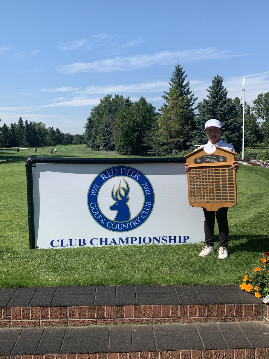 In the <a href="/rdgcc1922/">Red Deer Golf & Country Club</a> Junior Girls Club Championship Eileen Park is the winner with scores of 87 and 79!