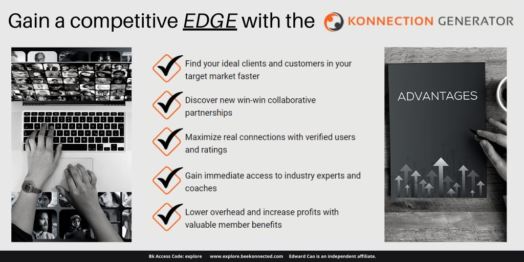 BeeKonnected_'s tweet photo. BeeKonnected giving you quicker and better access with its proprietary KonnectionGenerator.

Message us for more information about BeeKonnected or to join as a member or affiliate.

#BeeKonnected #KonnectionGenerator #Business #Entrepreneur #Affiliate #Networking #SocialMedia https://t.co/nwNqGx8kZ6