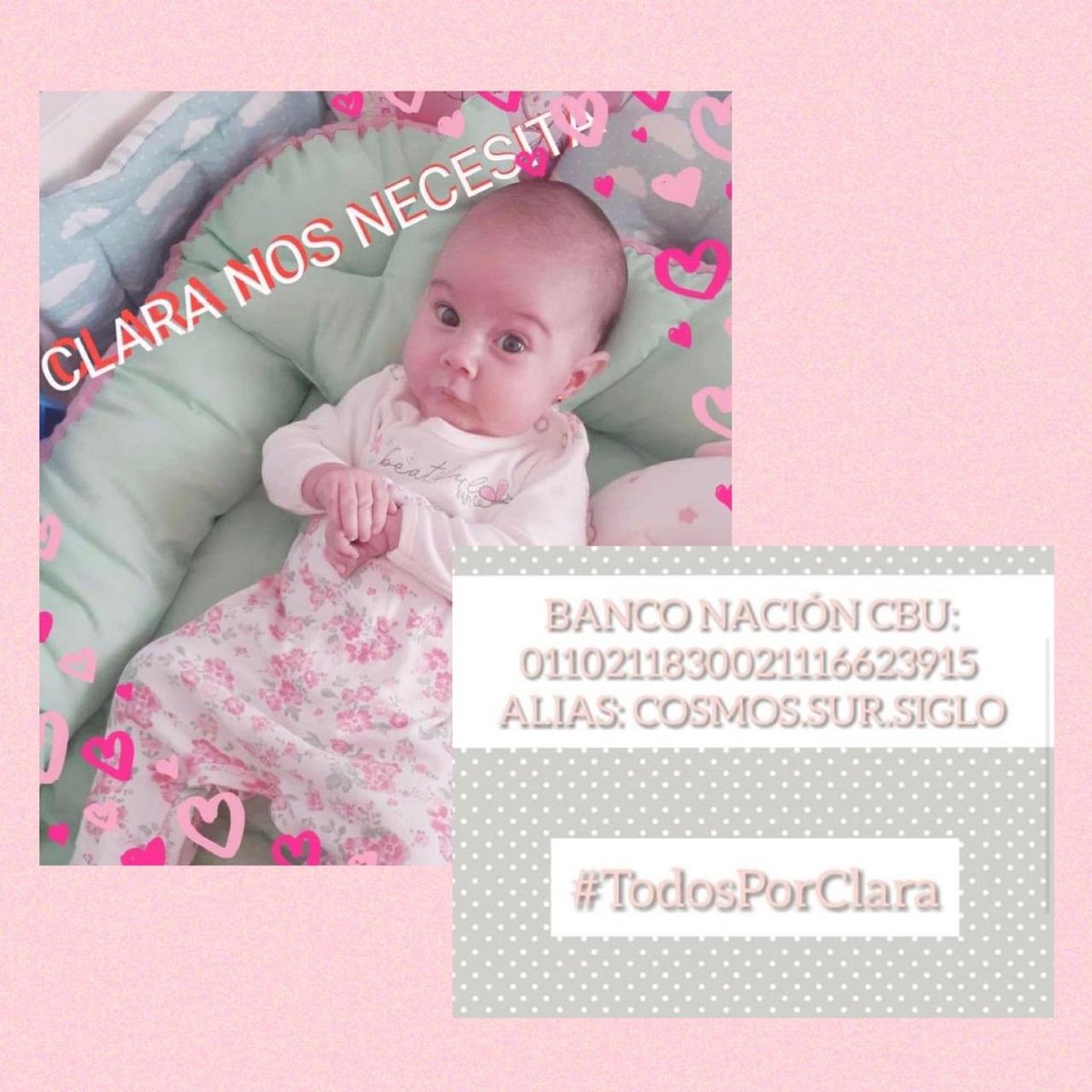 Ella es Clarita y necesita de nuestra ayuda  para realizarse un tratamiento por una enfermedad grave y progresiva que le detectaron.  Quien pueda colaborar o conozcan a alguien que pueda hacerlo sería de mucha ayuda. También recemos para darle fuerza a ella y su familia.