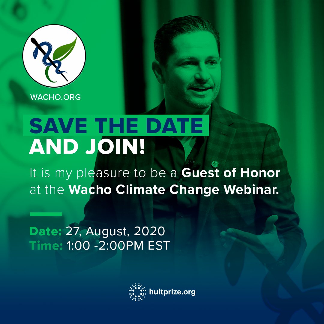 hultprize's tweet photo. Join our CEO &amp; Founder, @mayorofimpact , at the Climate Change Emergency and Social Justice Webinar on August 27th hosted by https://t.co/pifouJffbe where he will discuss current successful #strategies &amp; address the youth for action!👊Click here to join: https://t.co/gFmlSbpX55 https://t.co/ldayicVzcn
