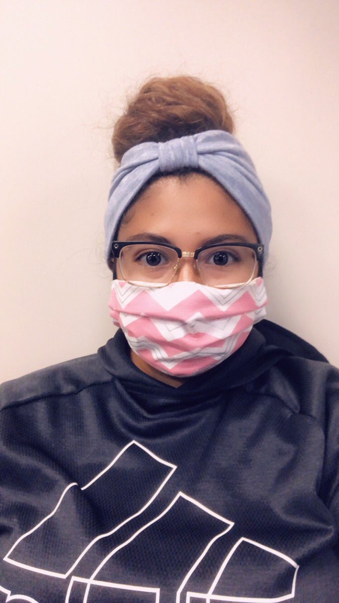 CozyByCastillo's tweet photo. Today’s #CMOTD is an OG. The 1st patterened cloth mask I ever made:
Our Pink Chevron Mask! 💕
What are YOU wearing today?😷☺️ https://t.co/ZWdv8qrkwu