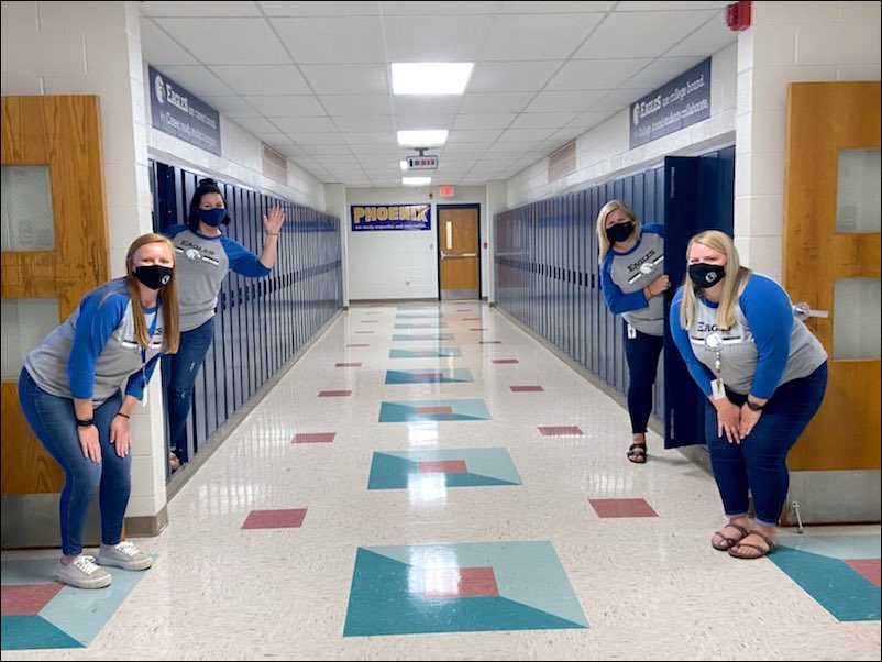 My heart is whole again! Week 1 is done and I loved being back in the building, socially distanced AND masked up! Team Phoenix is ready for September 8th! 🤩 #1NKCSchools #EaglesRise