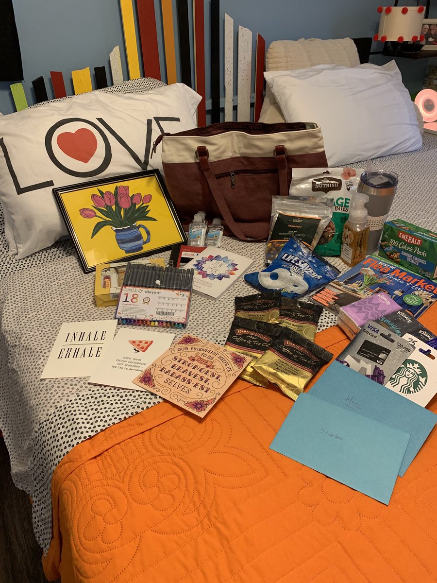 ElaneJohnson's tweet photo. My #awesome #BFF sent the most insane #care package, overflowing with #surprises for Hess and me and even the puppies  !! Mostly, though, overflowing with #LOVE ! I love you back ⁦@Blogghetti⁩ ! Thank you for always being wonderful! 🥰😘🧡 https://t.co/0LUMjfslqb