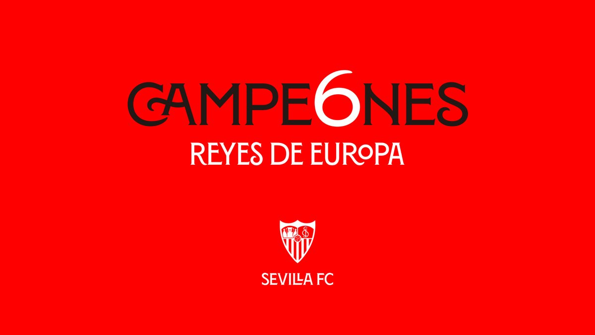 SevillaFC's tweet photo. 🏆 𝐂𝐀𝐌𝐏𝐄𝟔𝐍𝐄𝐒 de 𝐄𝐔𝐑𝐎𝐏𝐀 🇪🇺

👑 𝐑𝐄𝐘𝐄𝐒 de 𝐄𝐔𝐑𝐎𝐏𝐀 ⚪️🔴

🏴󠁧󠁢󠁥󠁮󠁧󠁿 🇵🇪 #SomosVosotros 🇦🇹 🇵🇱

#WeareSevilla #UELFinal #UEL https://t.co/iMVkOyETo9