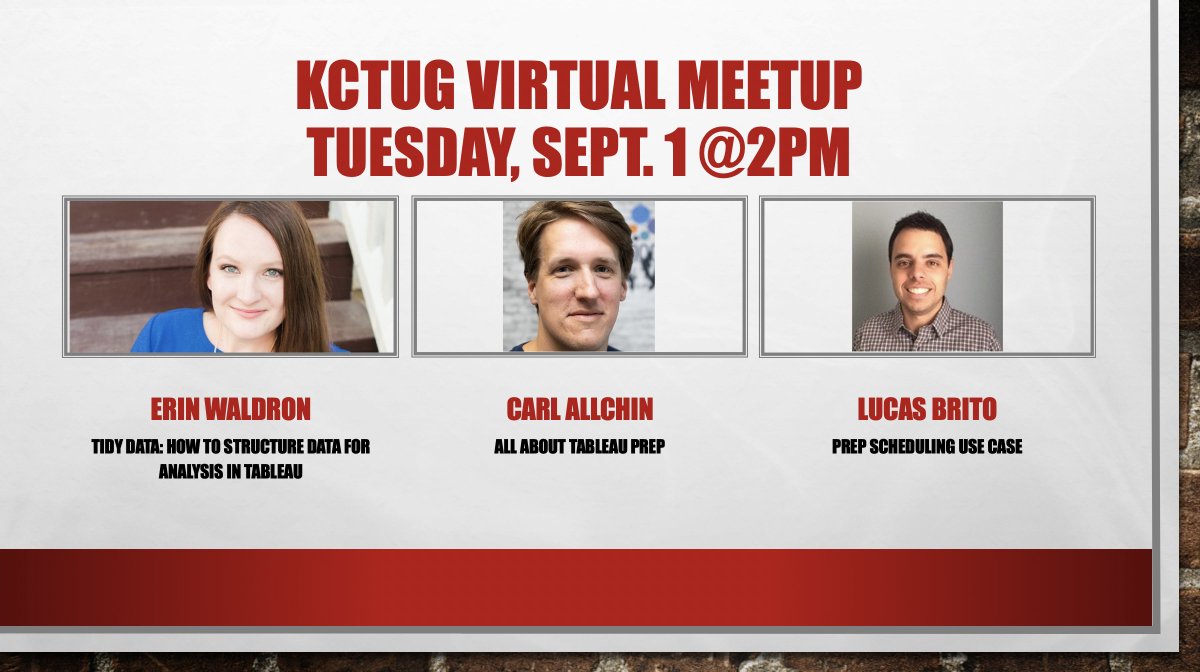 HipsterVizNinja's tweet photo. The next @KC_TUG is coming soon! The theme for this virtual local @tableau meetup is going to be centered around all things data prep and data structure for efficient &amp; stress-free analysis  Smiling face with open mouth Just check out this lineup!!!

https://t.co/DHDfTJSJkI https://t.co/JA3B2Rn446