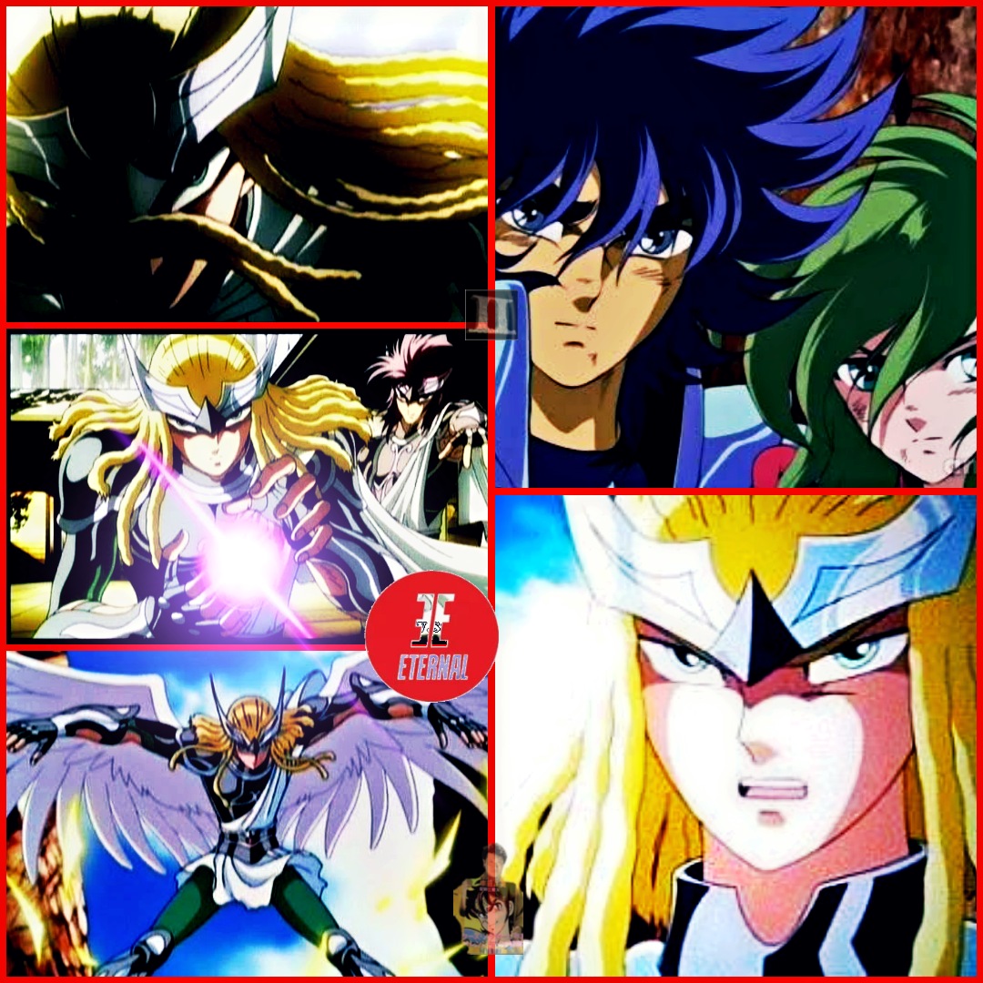  #Theseus is another angel that fights against  #Andromeda  #Shun and also  #Phoenix  #Ikki in  #TheSanctuary where the  #GoldSaints are imprisoned punished by the gods. The Angel realizes the Big Will behind the humans and fells understanding humankind's potential. (7)  @FrixterZuber