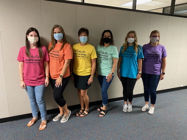 Mrs_Mikeska's tweet photo. It's been a great first week of PD back @hairgrovecfisd! The 4th grade team has been working hard and is so excited for the new year! ❤🧡💛💚💙💜 @ChelsyAllen @MleeMichelle @MollyWatzke https://t.co/5bN96kRHq0