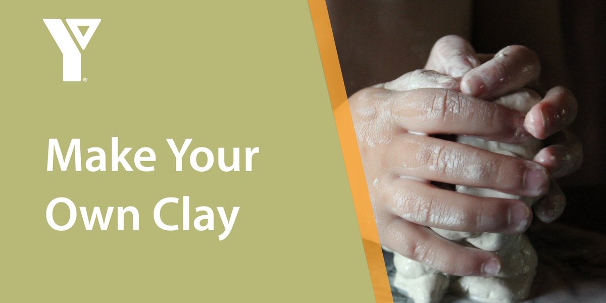 1/5 Our #YMCAChildCare team has a great recipe to make your own clay! Get your kids sculpting this weekend with 3-dimensional artwork. This clay is reusable — store it in the fridge for up to a week!