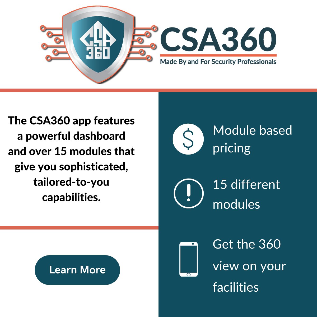 csa360's tweet image. With CSA360’s Dashboard, Reports, and integration across modules, you’ll be able to manage your facilities through a new, visualized experience. Schedule a demo today!
csa360.app #security  #physicalsecurity