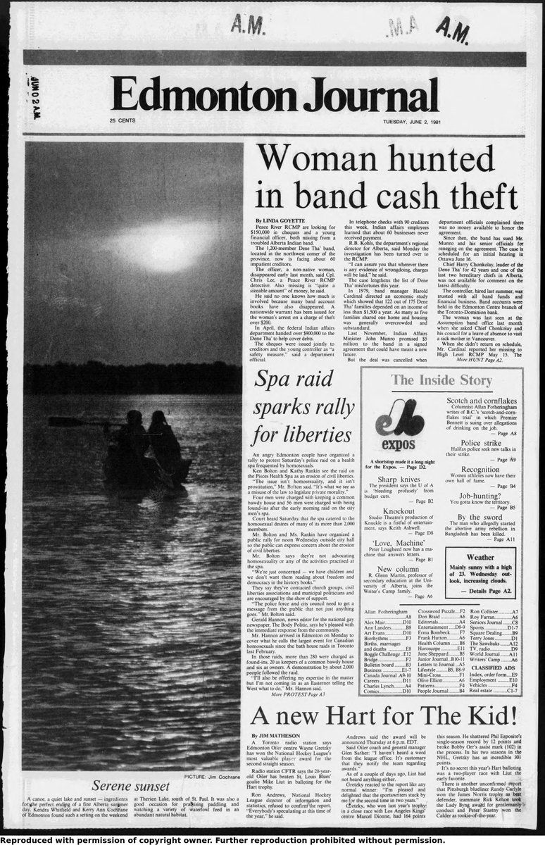The Pisces Bathhouse raids and the blatant police persecution would turn into one of the most pivotal moments of Edmonton's queer community.The raid included 54 members of the Edmonton Police Service and RCMP. For the first time, the LGBTQ community organized and fought back.