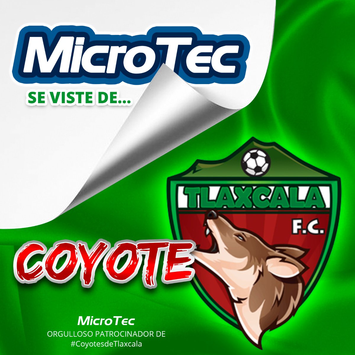 MicroTec_Telcel's tweet photo. Nosotros sabíamos que si existía #TLAXCALASIEXISTE 

Por primera ocasión, Coyotes de Tlaxcala debuto en el torneo #Guardianes2020 #LigadeAscensoMx Ganando 2 a 1 contra #MinerosdeZacatecas. 

#MicroTec orgulloso patrocinador oficial de @Coyotes_Oficial https://t.co/XOqhHgOrfV