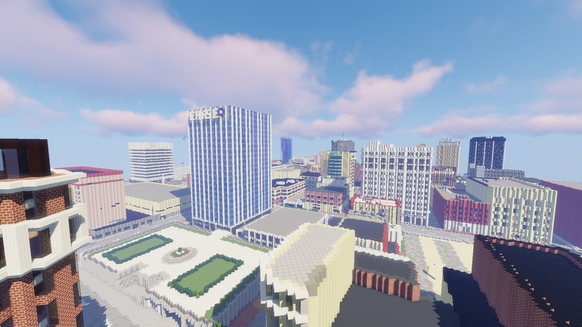 bte_usa's tweet photo. Charleston, WV! Bored out of our minds in quarantine, we gathered dozens of builders from all over North America to make the city 1:1 scale in Minecraft. Over the course of 5 days, the team accomplished this, a stunning recreation of downtown. @JimJusticeWV @wvgazettemail #WV https://t.co/lNtbZW7wLP