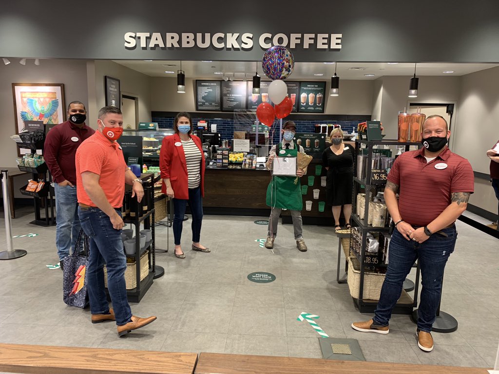 DouglassXavior's tweet photo. Couldn’t be more proud of this team and all they have done to make Q2 Amazing ! Josh our Starbucks TL and his Team have been awarded Overall Outstanding Performance!!! I Couldn’t Be More Proud !  #worksomewhereyoulove #Target ❤️ https://t.co/PAh88Pthtw