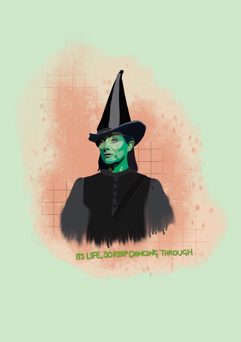 TeamLPick's tweet photo. Check out this STUNNING piece of artwork by @illustratechar 💚 

The most Ozmopolitan digital art of @laurapick91 as Elphaba. We couldn’t be happier that we’ve ordered it !! 
Check the link and ordered yours now! 💚 Support small businesses x 

https://t.co/B5wWEuwBSq https://t.co/owIoFWVllW