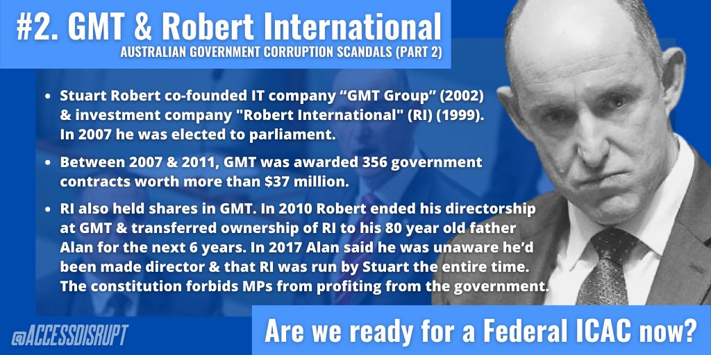 Australian Government Corruption Scandals **PART 2** #GMTGroup  #RobertInternational &  @stuartrobertmp  #ICACNow 2/11