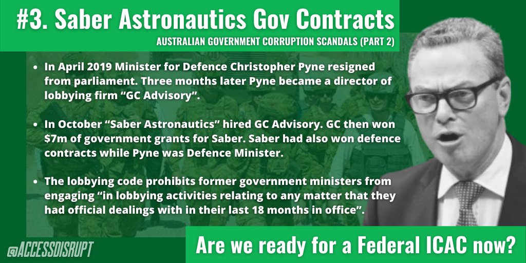 Australian Government Corruption Scandals **PART 2** @SaberAstro,  #GCAdvisory &  @cpyne  #ICACNow 3/11