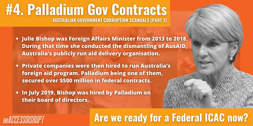 Australian Government Corruption Scandals **PART 2** @PalladiumImpact &  @HonJulieBishop  #ICACNow 4/11