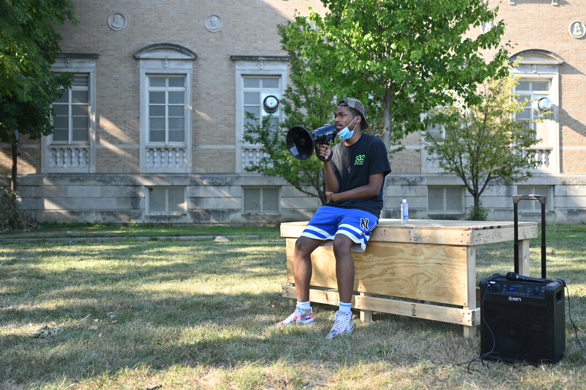 At LaFollette Park in Austin hearing from students, mostly from the west side, about their experiences with SROs and the need to get them out of schools.