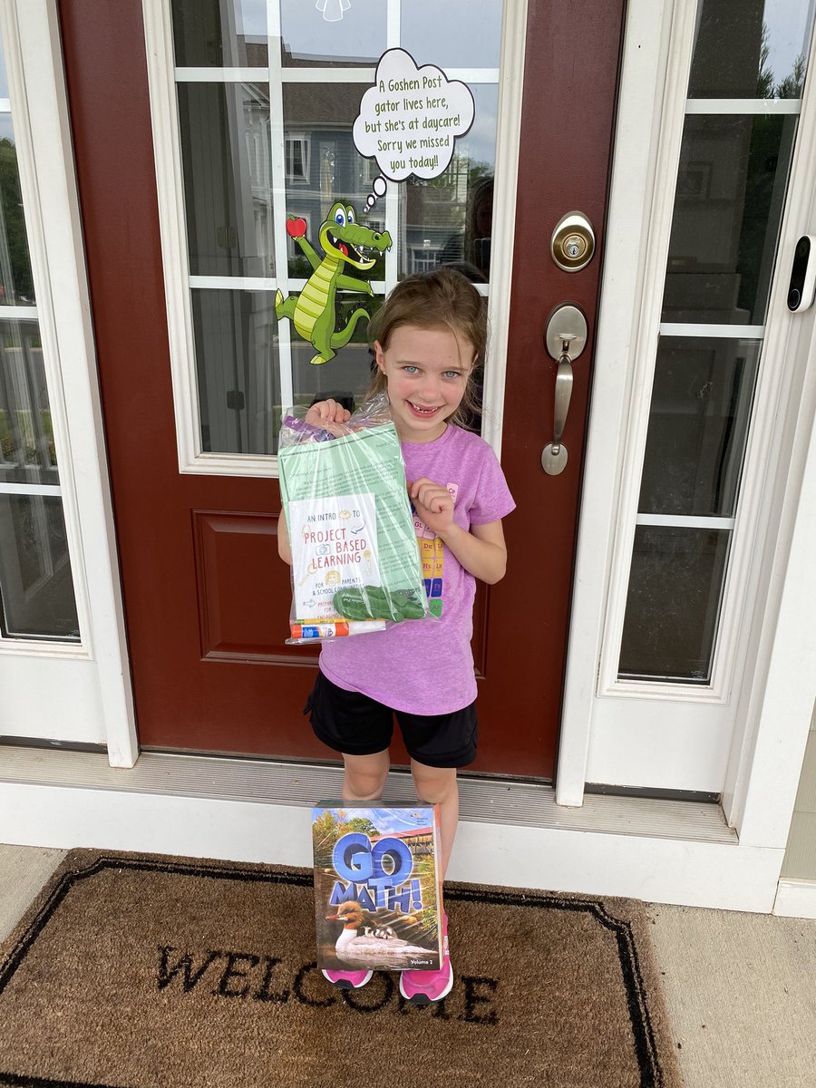 KMD81's tweet photo. Thank you, @GoshenPostES, for the back-to-school welcome packet! We’re so excited for school to start!! @brandondraughon https://t.co/akxpLiiHo8