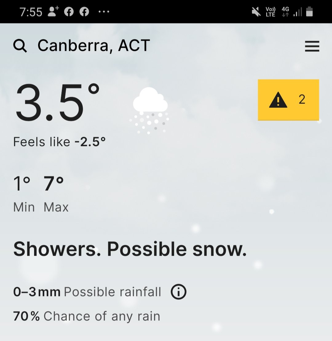 CBRrrr ❄🌨❄🌨❄🌨 Seen any yet? It's a 2 🐕🐕 morning 😀 #Canberra #loveCBR