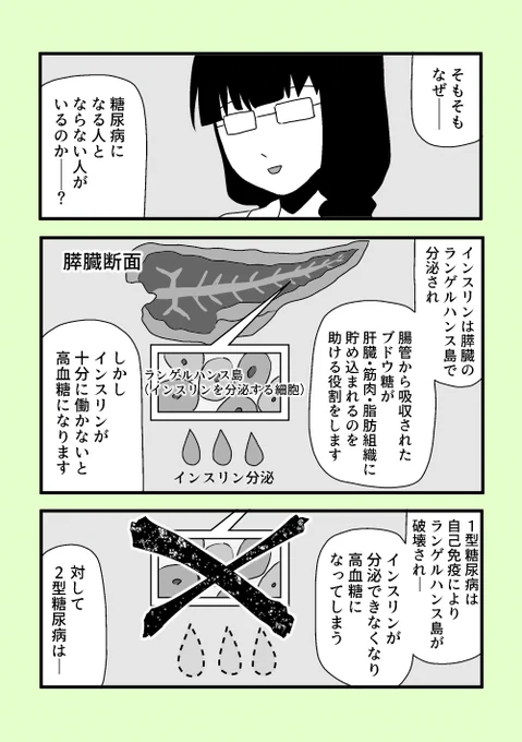 好きというのかわからないけど「糖尿病で辛い思いをする人を減らしたい」という目的で、糖尿病漫画描いてる。 