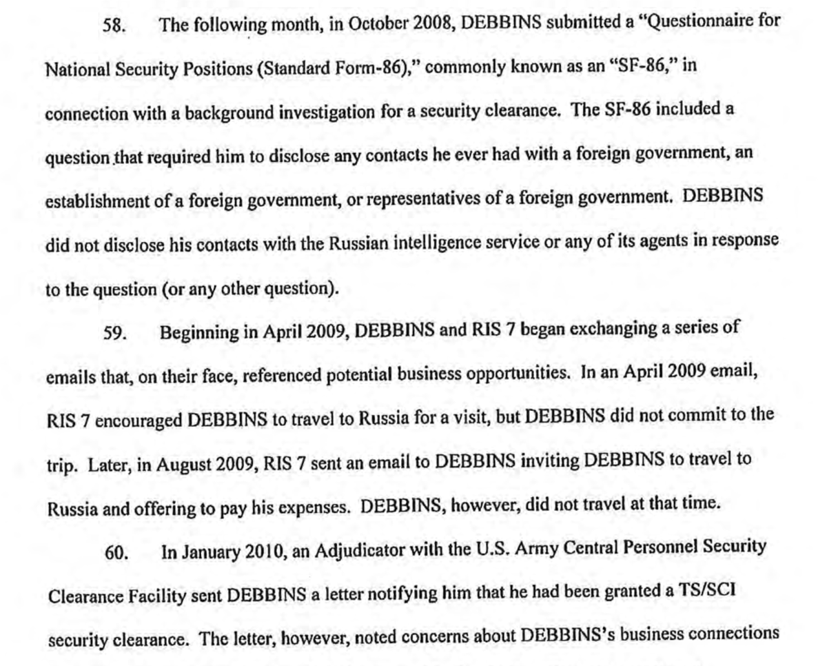 A bit embarrassing he got a TS/SCI clearance...and also he should have been in prison just for his SF-86 violations.
