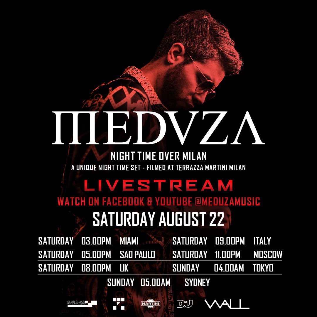 Tomorrow at 3PM, we are on Facebook live with <a href="/meduzamusic/">Meduza</a> Live from Terrazza Martini Milano! Do Not Miss, Click the link in bio!!! #WALLmiami