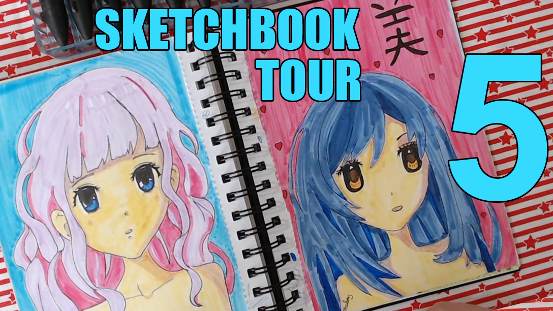 Lots of colour, Manga and doodles in today's sketchbook tour :)  youtube.com/watch?v=ToP7c4…