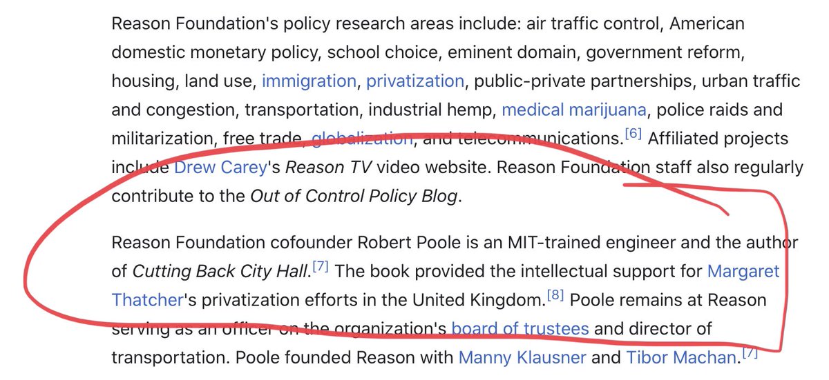 Reason is a huge think tank and they funded a Reason TV video website for Drew Carey.. (that’s something I didn’t know).AND a president, Patricia Lynn Scarlett left Reason for the Bush Administration at the Department of the Interior.3/