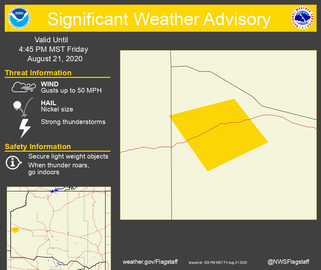 Significant Weather Advisory for Seligman in Yavapai County until 445