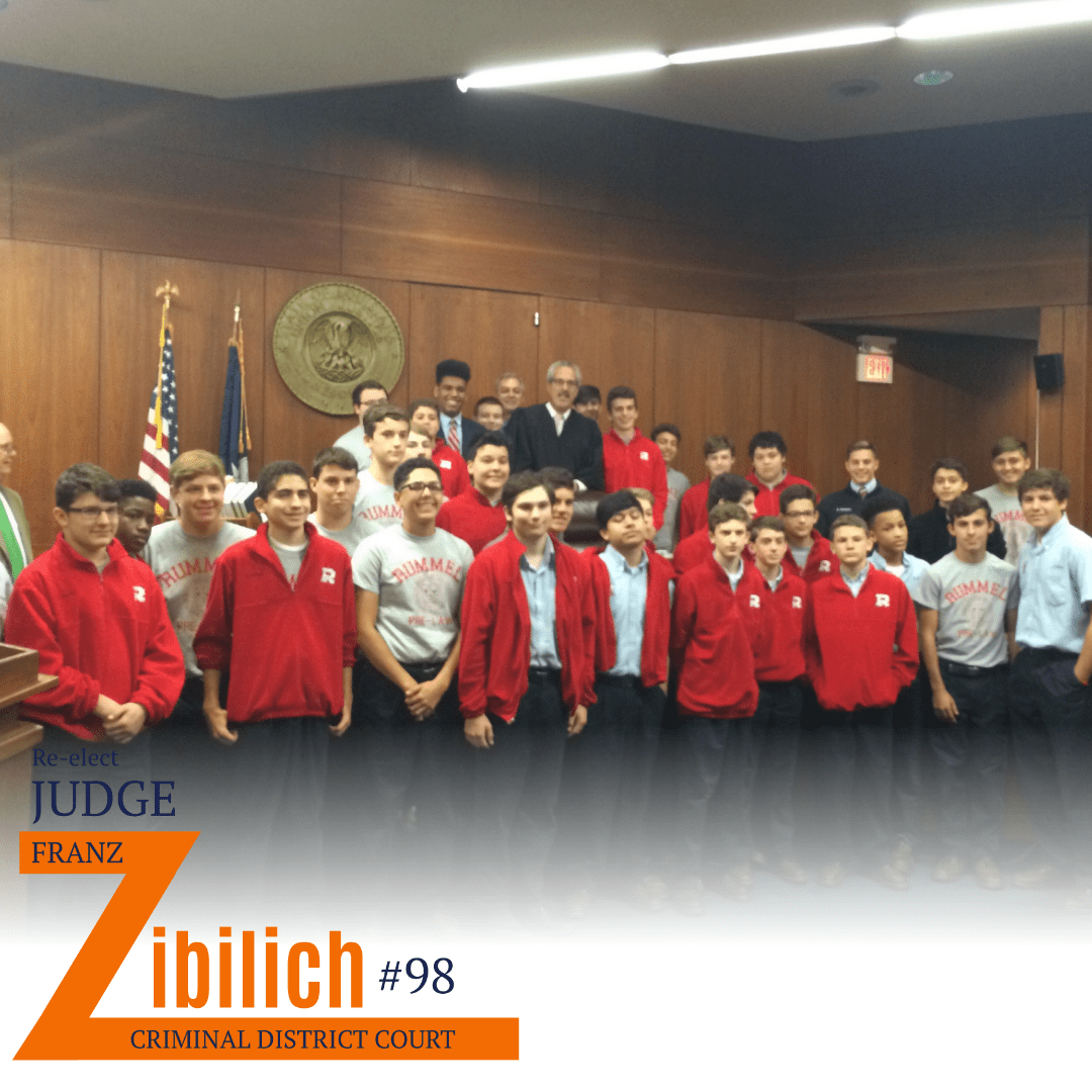 reelectzibilich's tweet photo. #FlashbackFriday It's important to me that I stay engaged with our city’s bright young people. It was a pleasure to have these students from the Law Studies program at Archbishop Rummel High School visit the court to learn more about our justice system a while back! #nolajudge https://t.co/97D0k52898