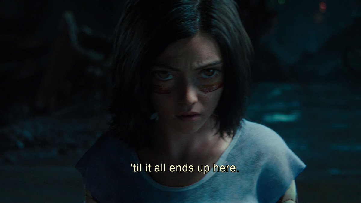 more direct Makaku influence, but that character's origin was meant to induce terror and disgust. there's some actual pathos to Grewishka, though not so much that Alita's line here fails to land