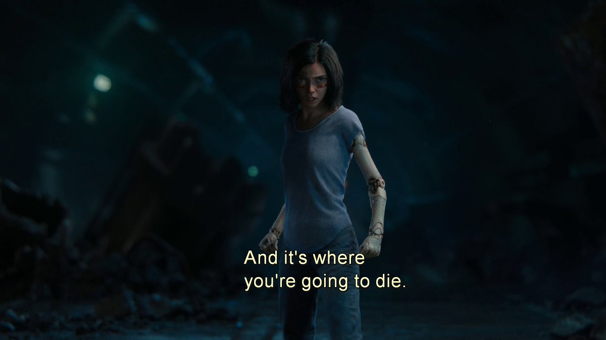 more direct Makaku influence, but that character's origin was meant to induce terror and disgust. there's some actual pathos to Grewishka, though not so much that Alita's line here fails to land