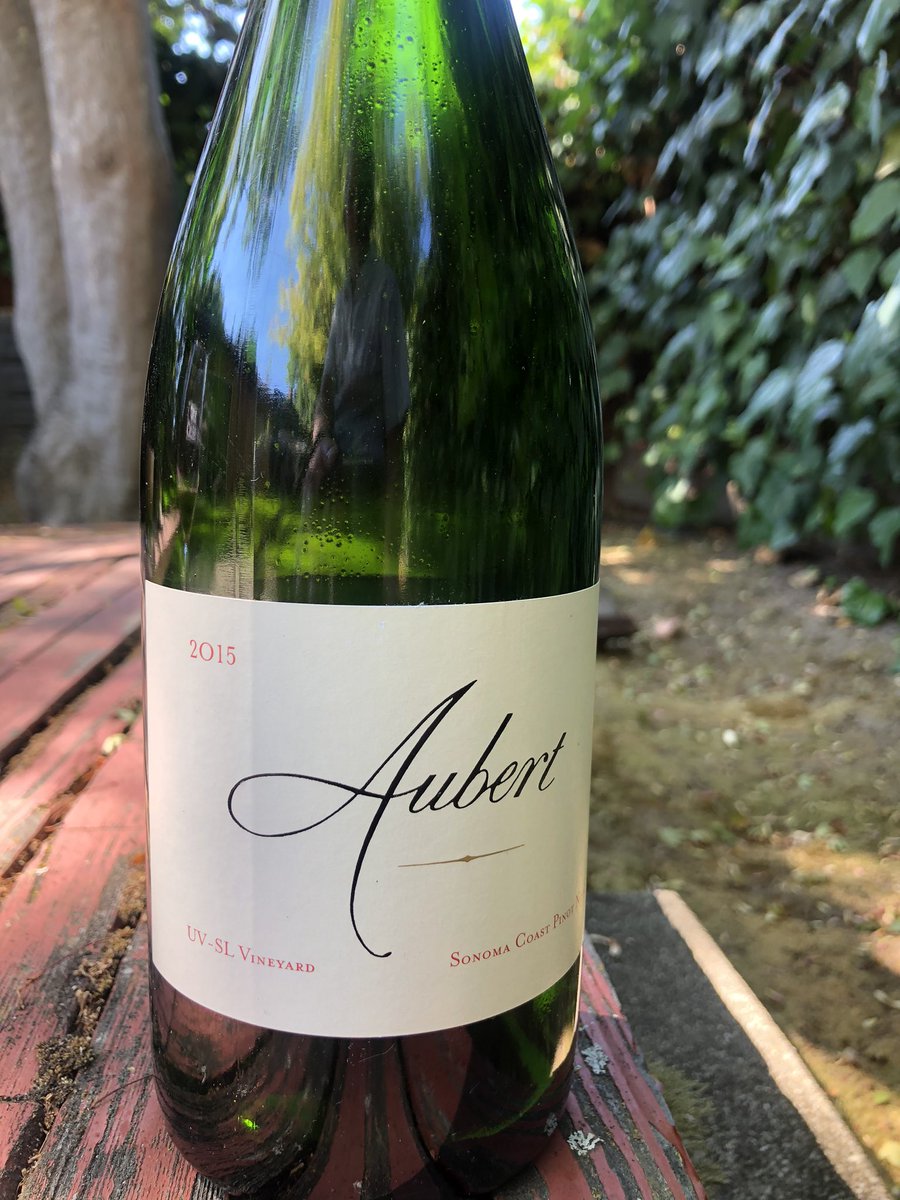AffordCollector's tweet photo. #Aubert #UVSL #PinotNoir @sonomavintners #FridayWine #wine @SonomaCoastWine #BackyardWine 2015 Aubert UV-SL Sonoma Coast Pinot Noir ruby, in color. rosemary, cherry, raspberry, plum, strawberry rhubarb pie, warm forest floor, licorice, mint, spice. exceptional & expressive. https://t.co/SV00VQpqVh