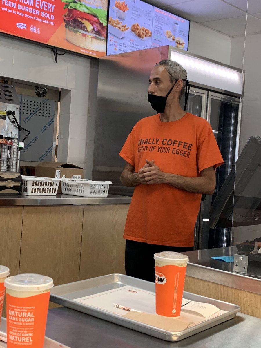 kmtucker's tweet photo. @AWCanada please train and remind staff to wear mask properly! I totally understand how difficult it is, but we must remember why we are doing this #FlattenTheCurve #COVID19 https://t.co/GAfOqV0snj