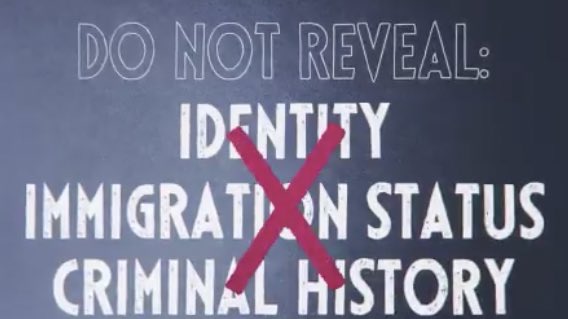 Do not reveal the identity of the person being detained, their immigration status, or their criminal history. Anything the agents learn during an arrest can be used in court.