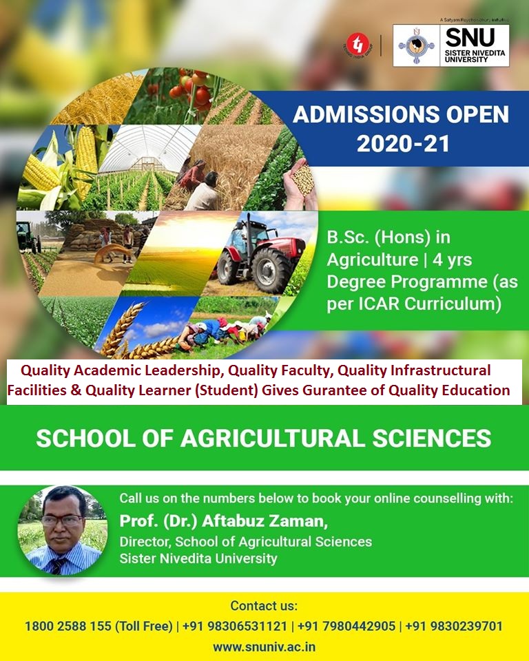 Admission into B Sc (Ag) Hons 4-year Degree Course is going on in the Academic Session 2020-21