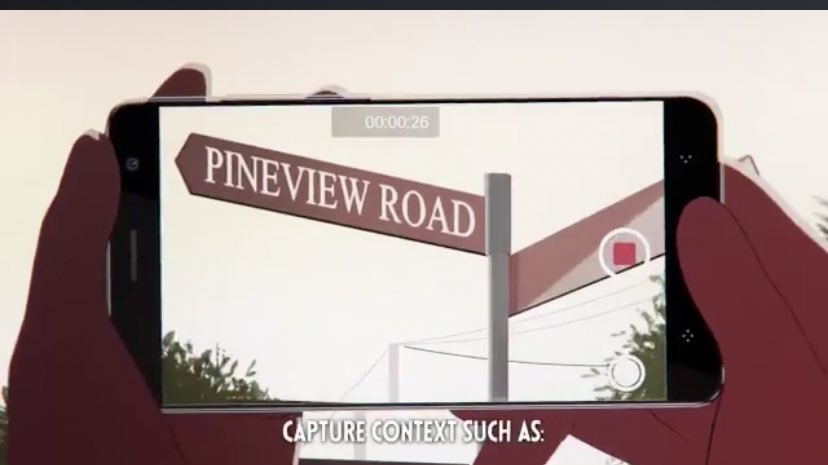 Capture context such as street signs, landmarks, and any othercameras that are present, but don’t stop recording in between shots.